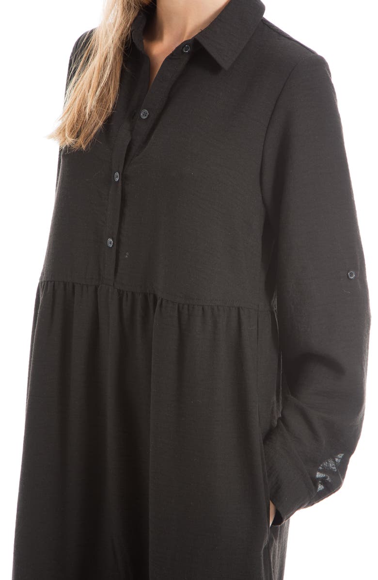 MAX STUDIO Tiered Long Sleeve Shirtdress, Alternate, color,