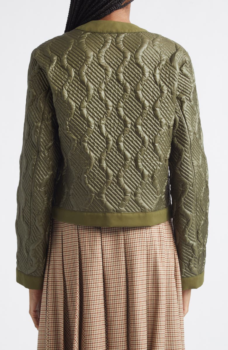 Moncler Libellule Quilted Jacket, Alternate, color, Green