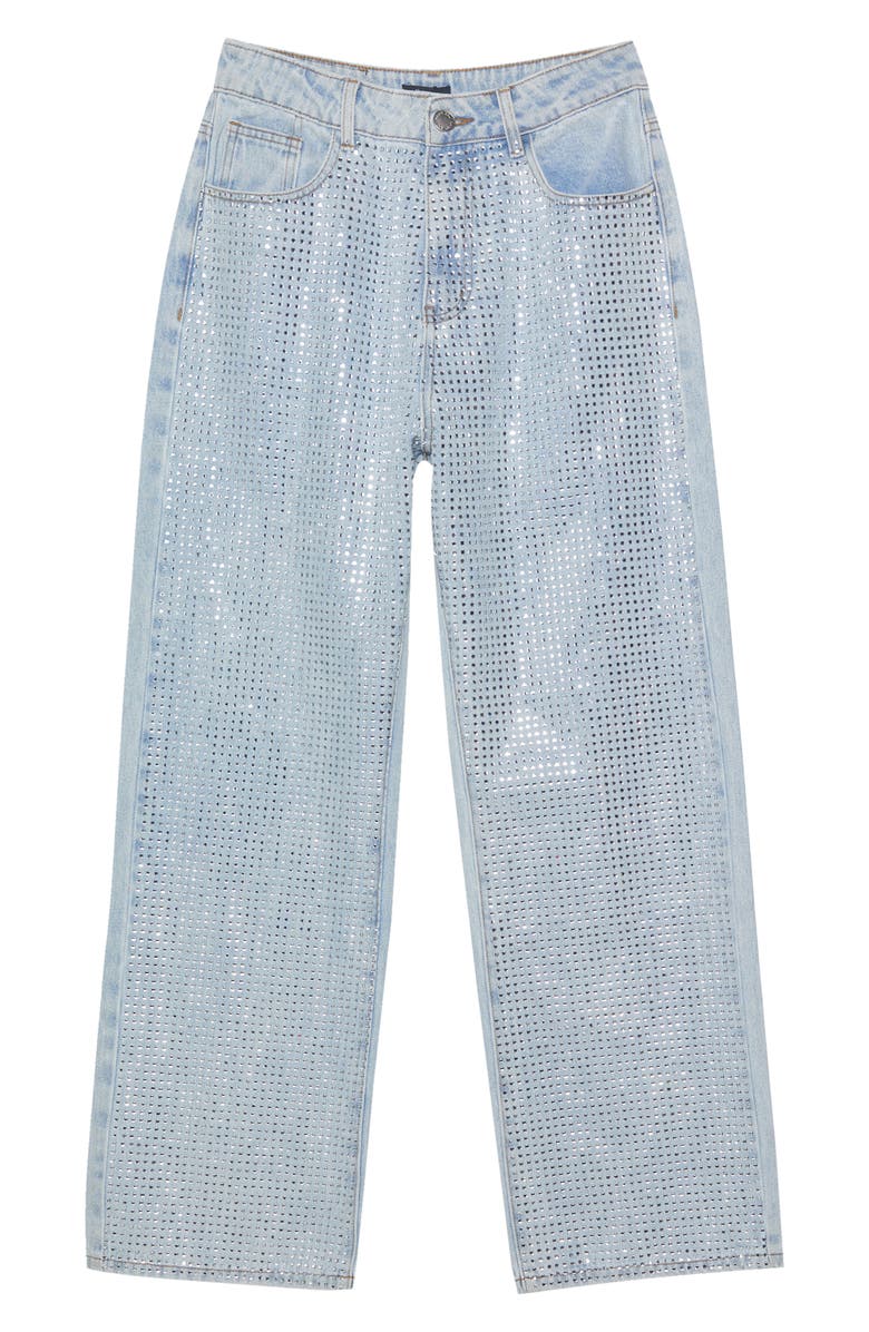NASTY GAL Embellished Relaxed Wide Leg Jeans, Alternate, color, 