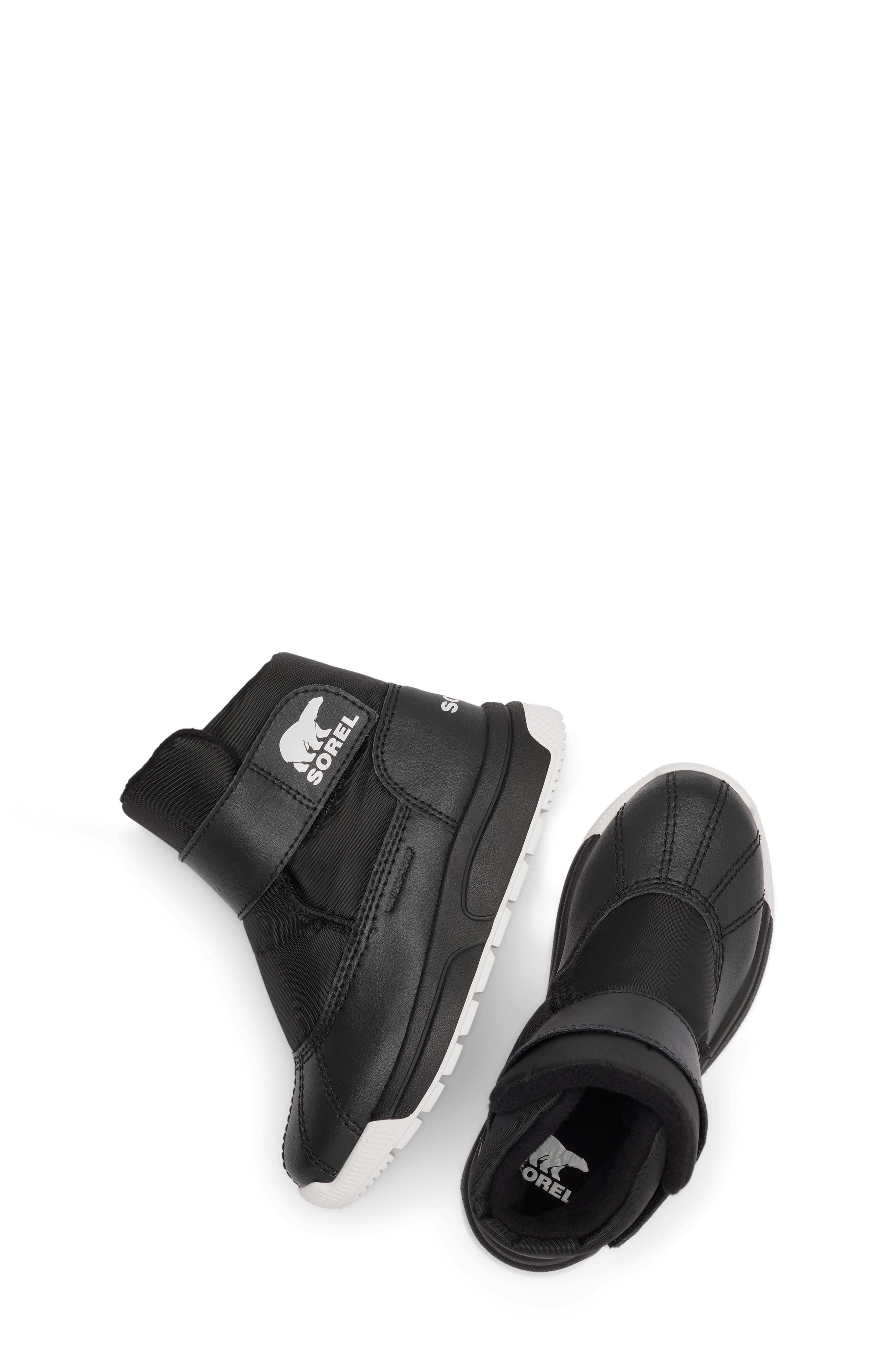 SOREL Kids' Whitney III Waterproof Boot, Alternate, color, Black/ Sea Salt