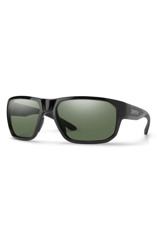 Smith Arvo 61mm Chromapop™ Polarized Wraparound Sunglasses In Black
