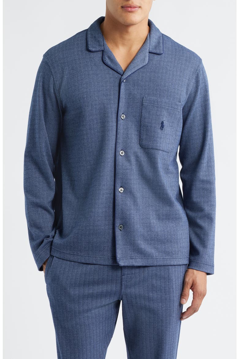 Long Sleeve Pajama Top, Main, color, CRUISE NAVY