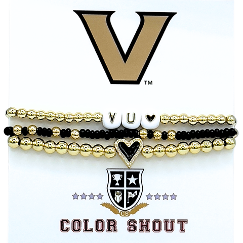 Vanderbilt Love My College Bracelet Stack