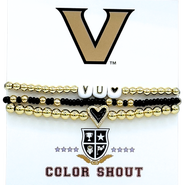 Color Shout Vanderbilt Love My College Bracelet Stack