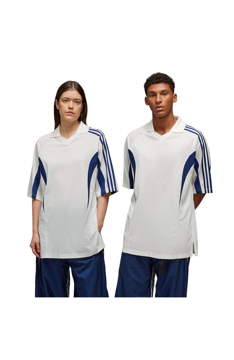Y-3 Johnny Collar Soccer T-Shirt, Alternate, color, Core White