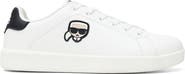 KARL LAGERFELD PARIS Claude Lace Up Faux Leather Sneaker