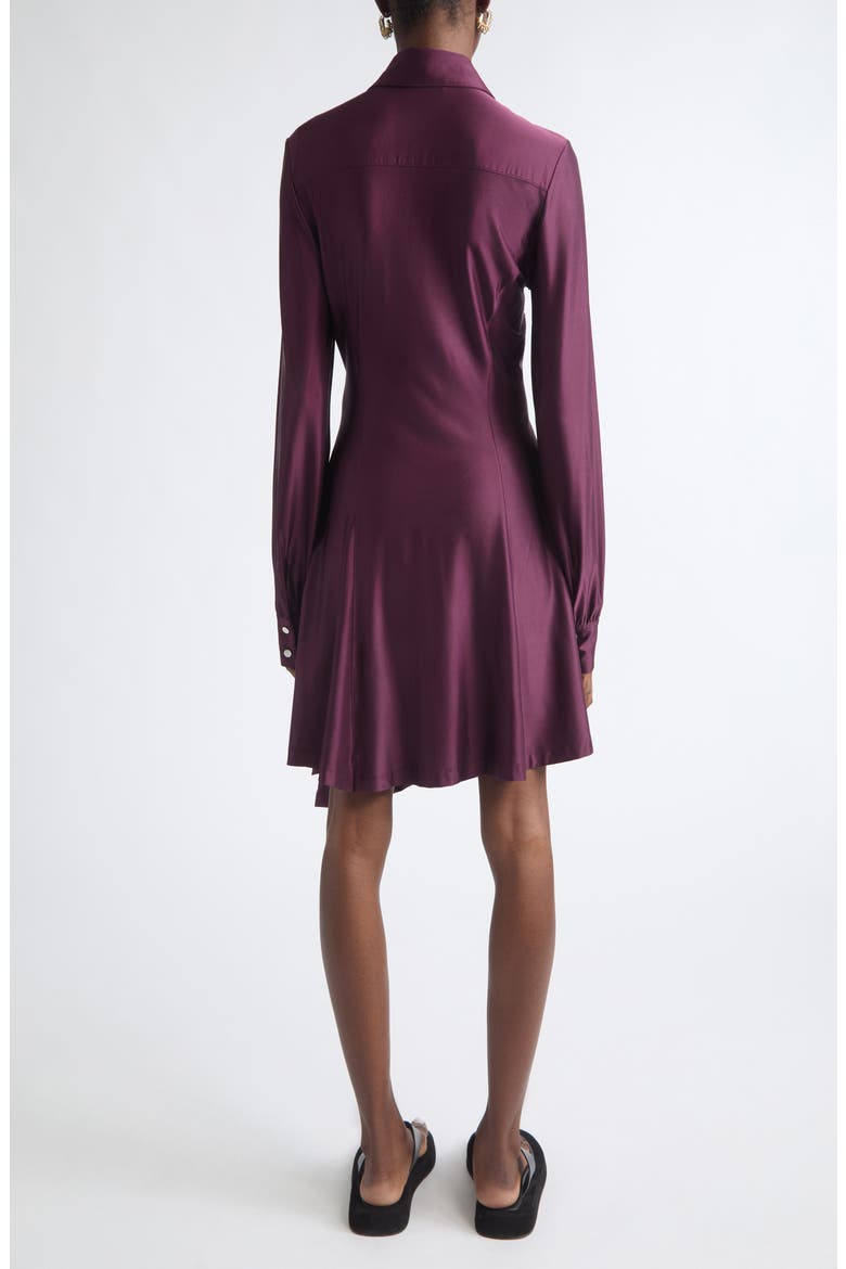 Asymmetric Long Sleeve Jersey Dress, Alternate, color, MAGENTA PURPLE
