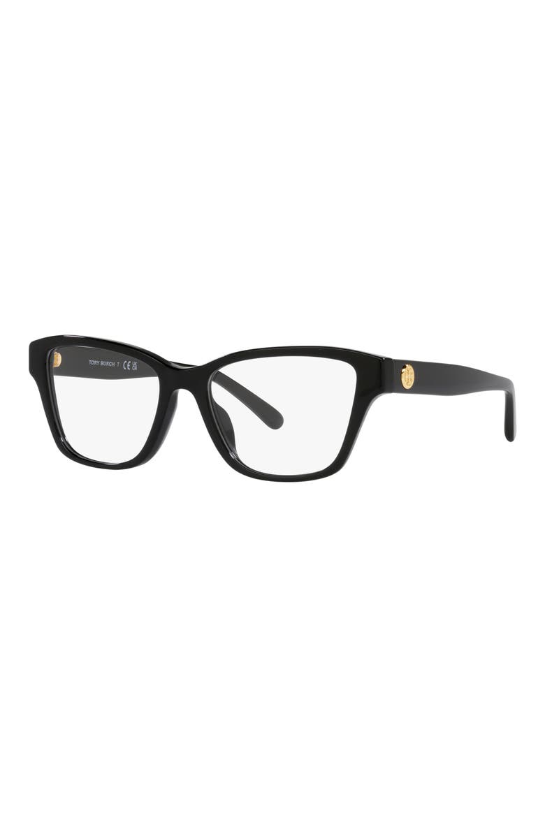 53mm Rectangular Optical Glasses, Alternate, color, BLACK