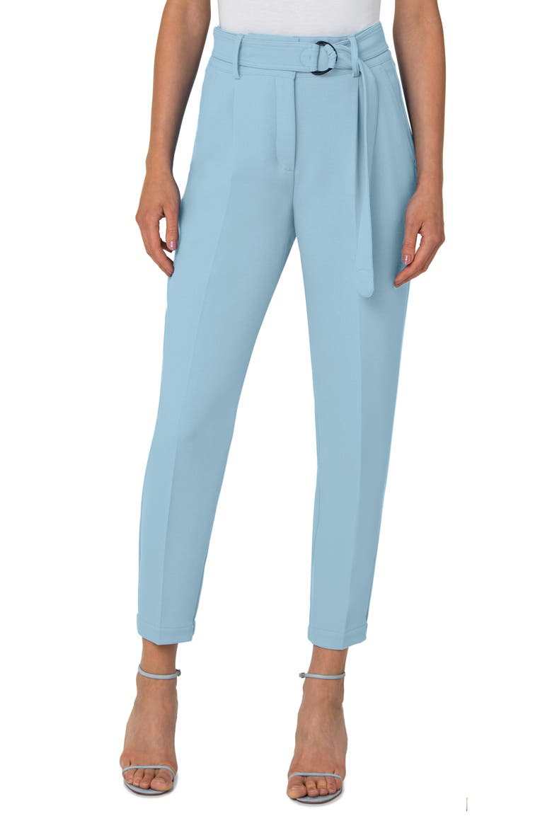 Fred Crop Crêpe Pants, Main, color, BLEACHED DENIM