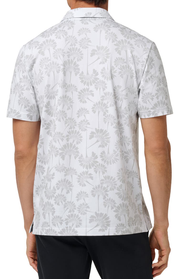 Comfortknit Breeze Floral Polo, Alternate, color, WHITE