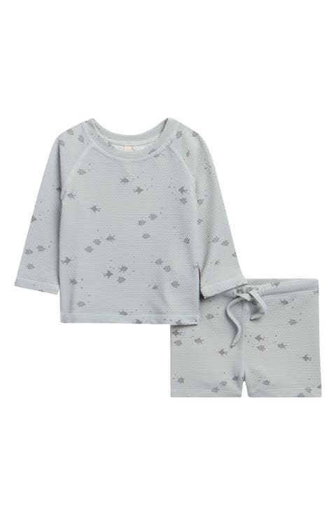 Kids' Finn Long Sleeve Piqué UPF 50+ Rashguard & Swim Trunks Set (Baby & Toddler)