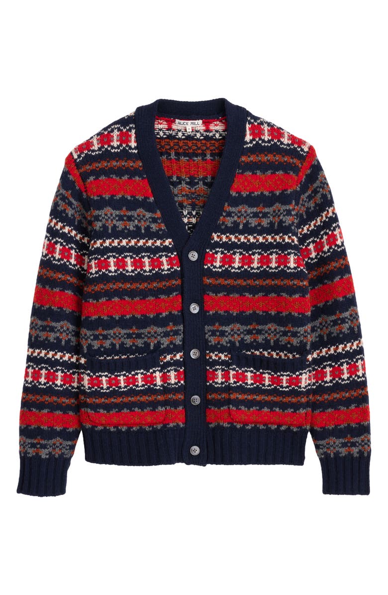 Alex Mill Fair Isle Wool Blend Cardigan, Alternate, color,