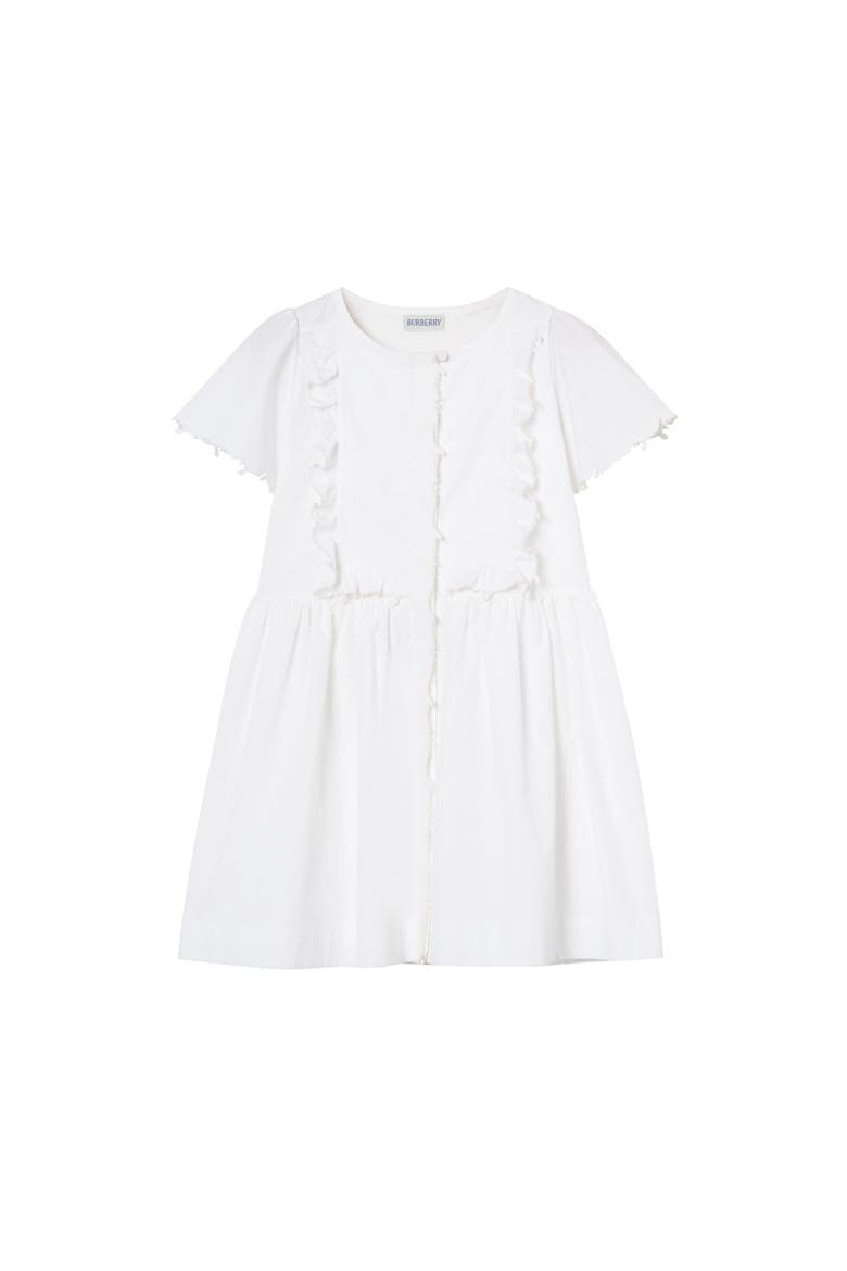Logo Stretch Cotton Dress, Main, color, White