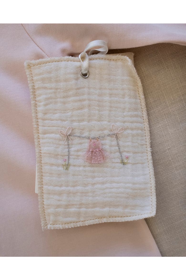 Pima Embroidered Footie, Alternate, color, Clothesline