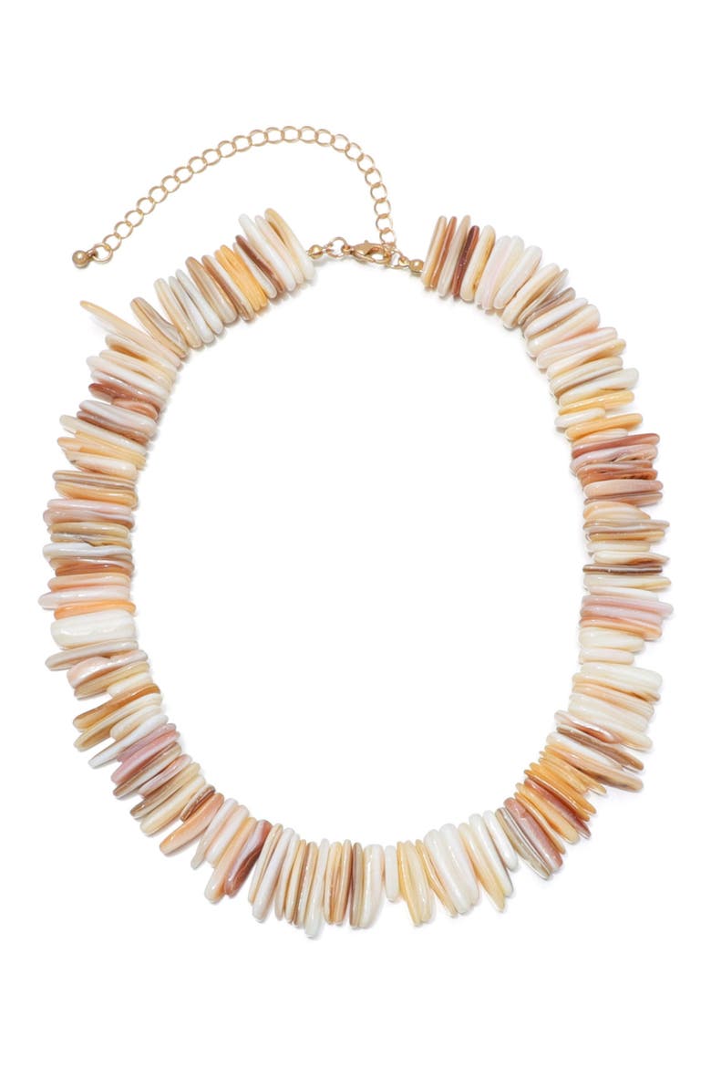 Shell Chip Necklace, Main, color, WHITE
