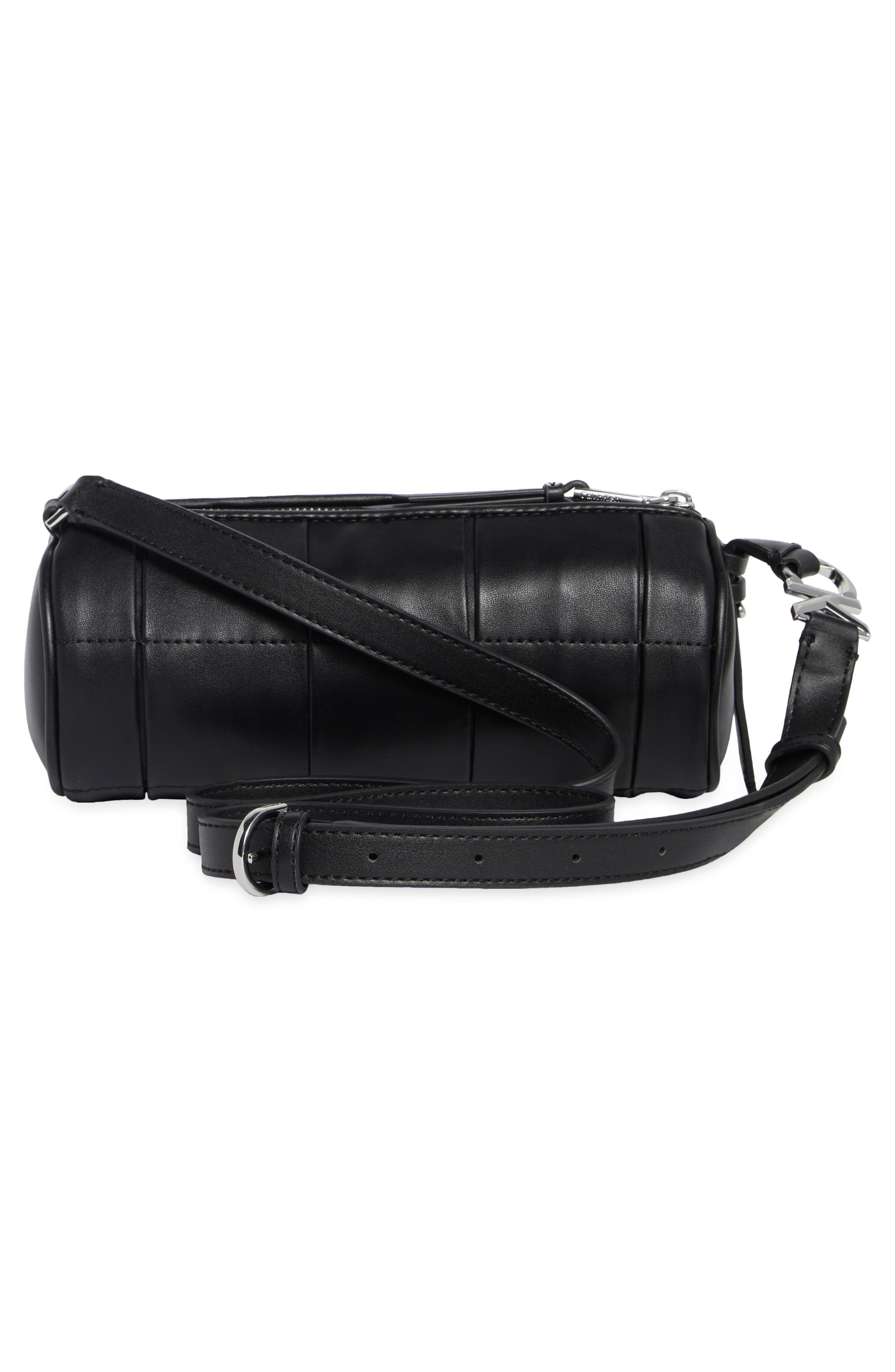 Tina Barrel Crossbody Bag, Alternate, color, BLACK SILVER
