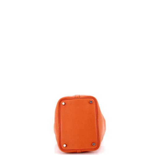 Pre-owned Hermes Hermes Picotin Lock Bag Clemence Pm In Orange