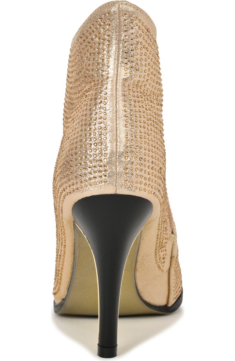 LADY COUTURE Lucky Rhinestone Metallic Stiletto Bootie, Alternate, color, Gold