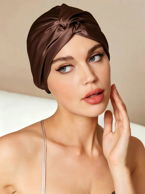 Pure Silk Knot-Front Hair Bonnet