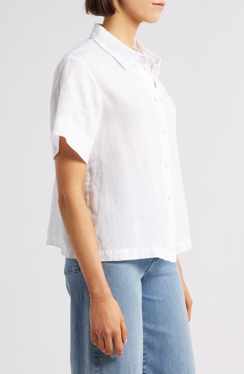 Alex Mill Maddie Linen Button-Up Shirt, Alternate, color, White