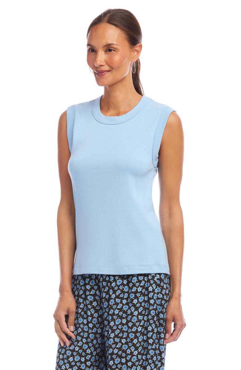 Karen Kane Stretch Hemp & Organic Cotton Tank, Alternate, color, Lake