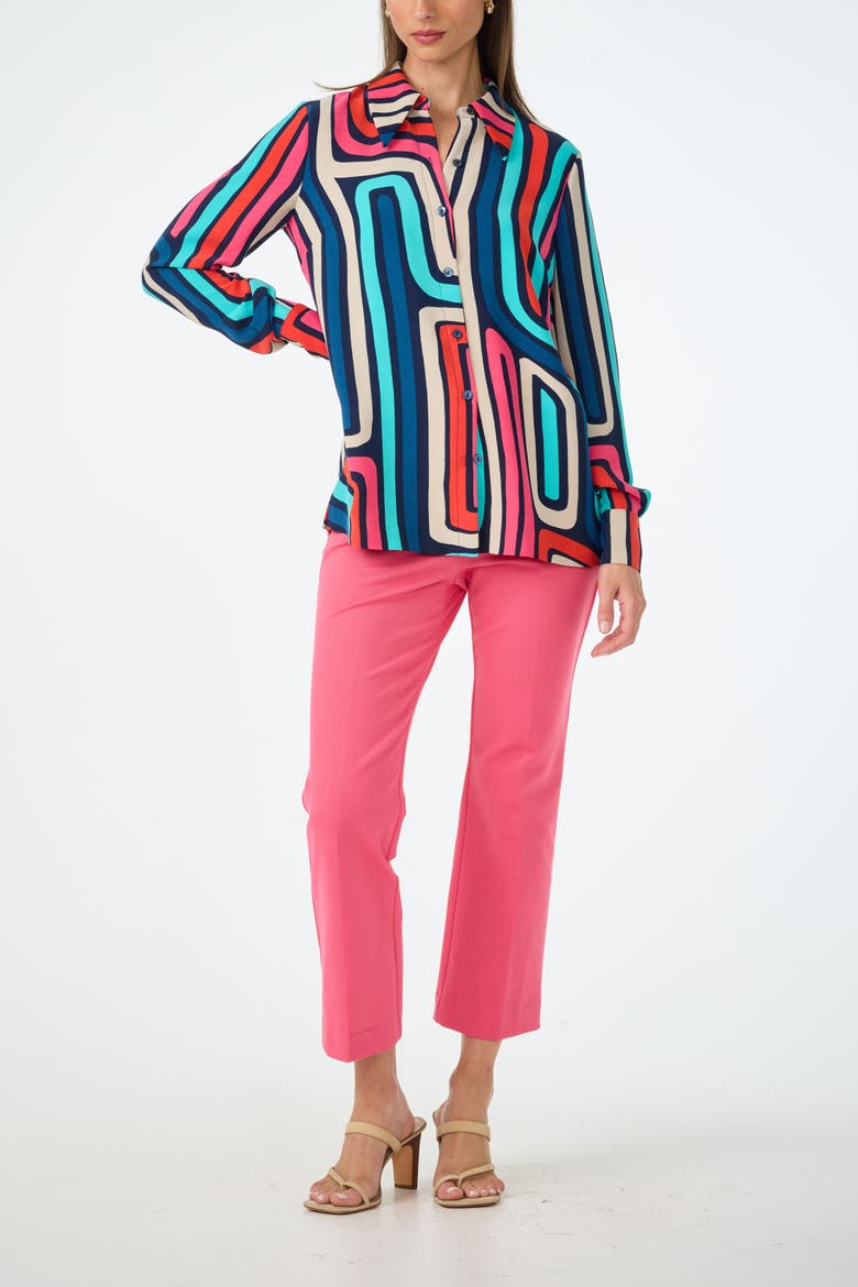 Montero Geometric Button-Up Top, Alternate, color, Multi