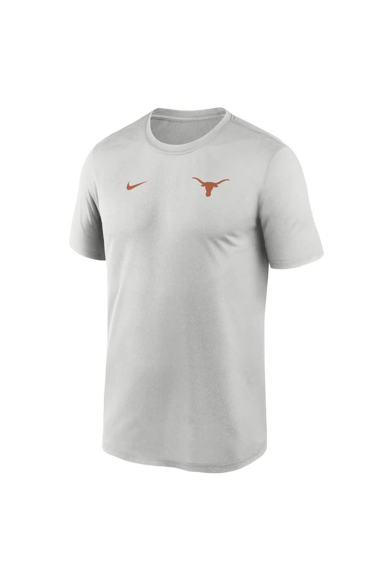 Men's Nike Gray Texas Longhorns 2025 Sideline Small Logo Legend Performance T-Shirt, Alternate, color, Gray