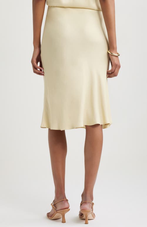 NORDSTROM NORDSTROM BIAS CUT SATIN MIDI SKIRT 