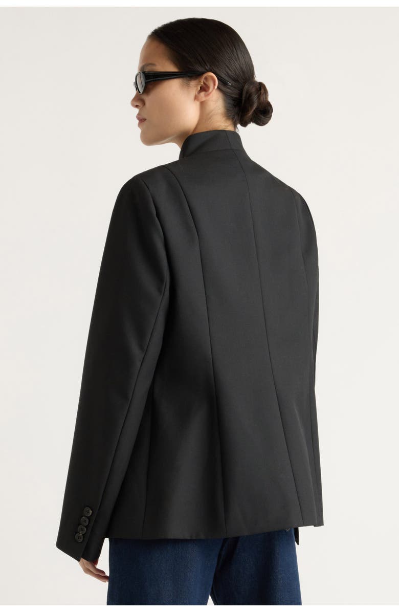 Modern Citizen Myanna Tailored Wool-Blend Blazer, Alternate, color, Black