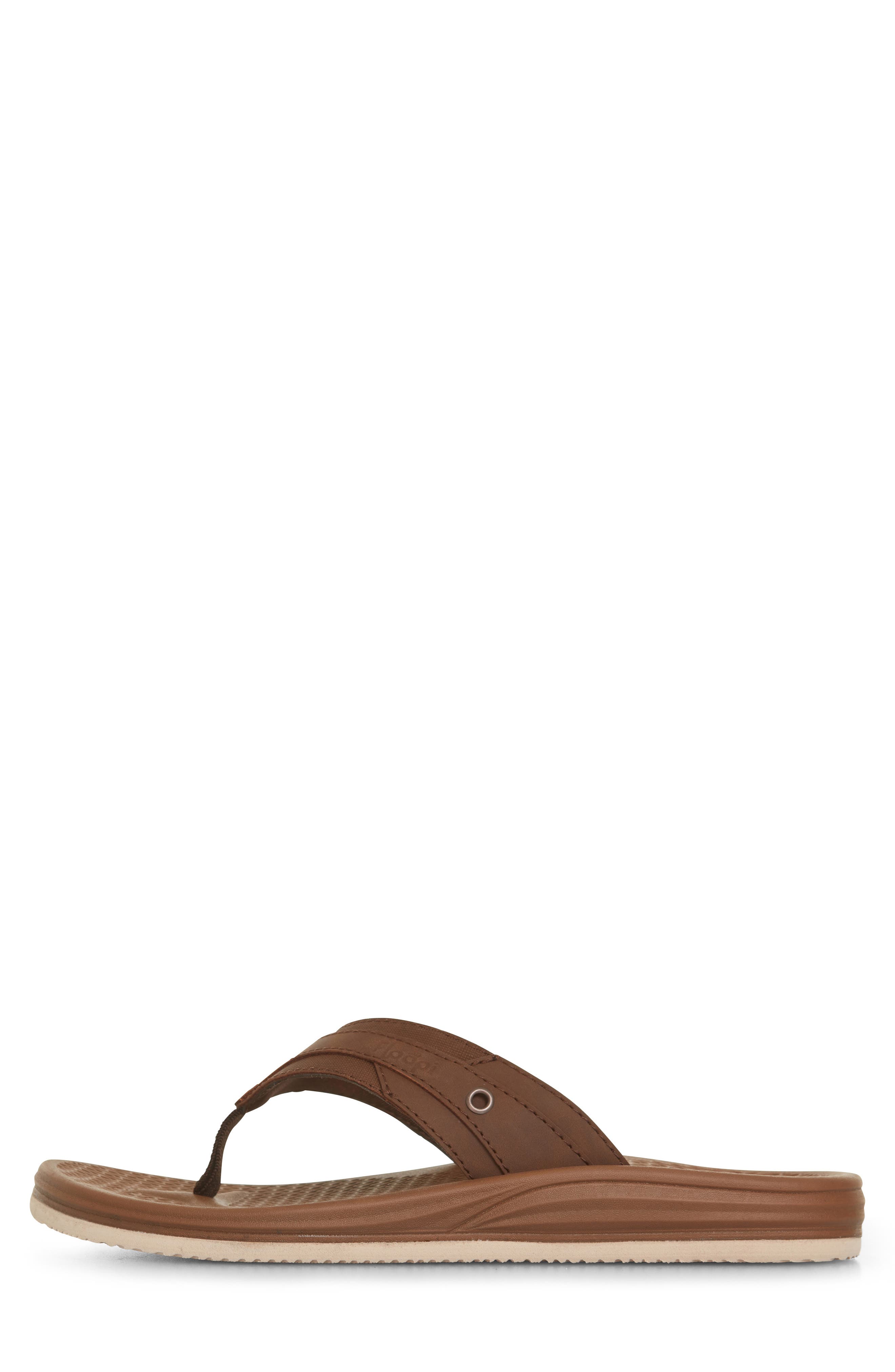 FLOOPI Daniel Comfort Thong Flip Flop, Alternate, color, Brown