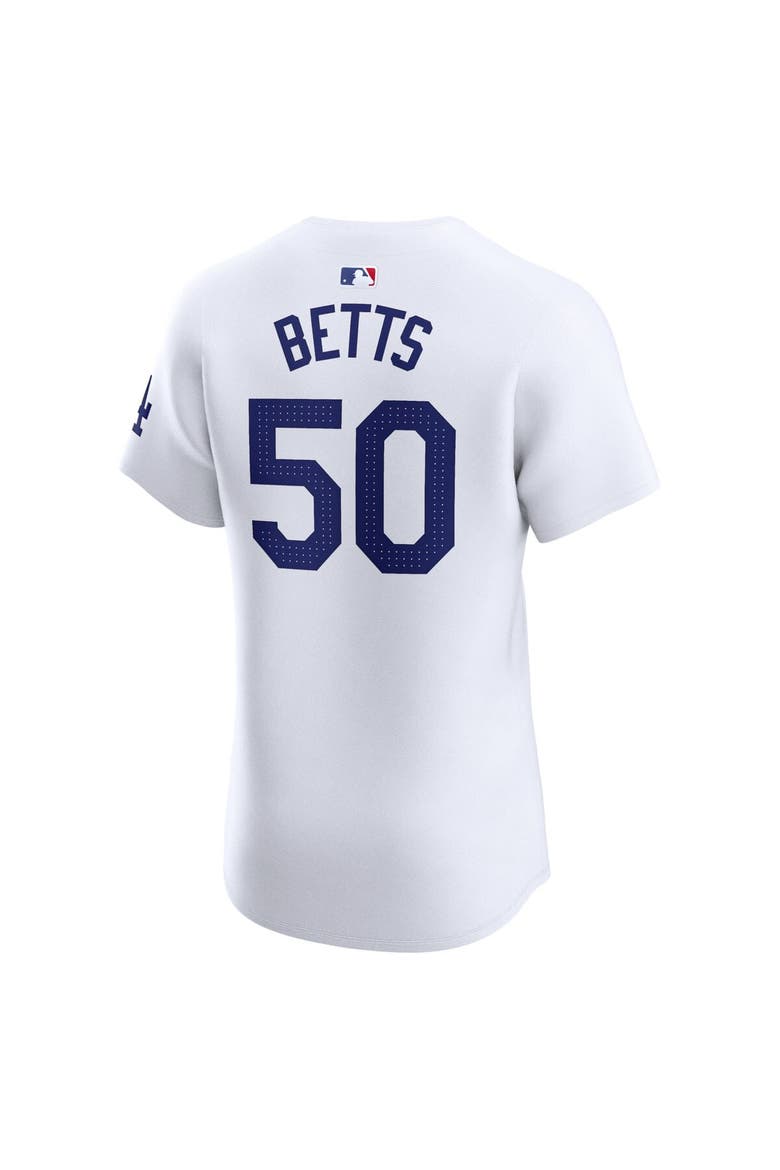 Men's Nike Mookie Betts White Los Angeles Dodgers Home Elite Jersey, Alternate, color, White