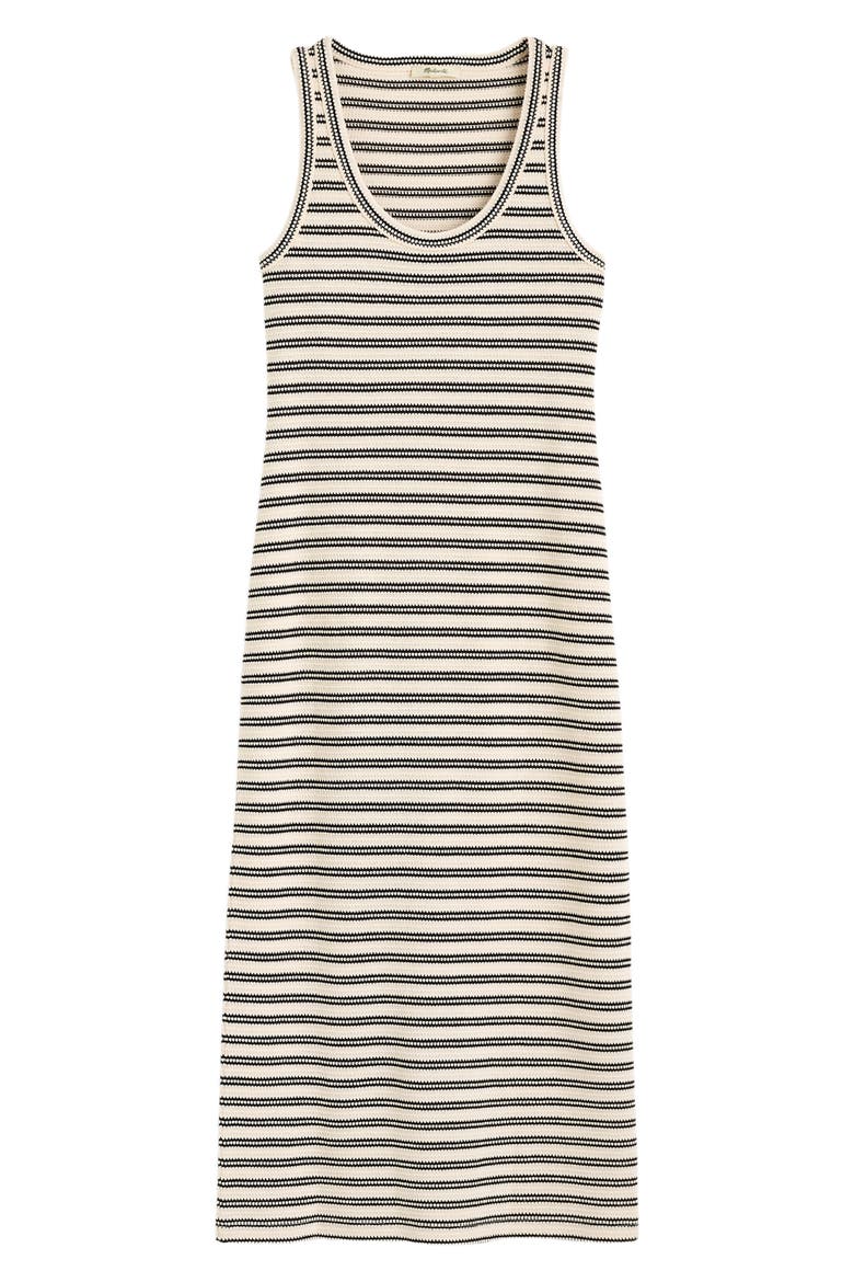 Scoop Neck Tank Maxi Dress, Alternate, color, TEXTURED STRIPE JQD