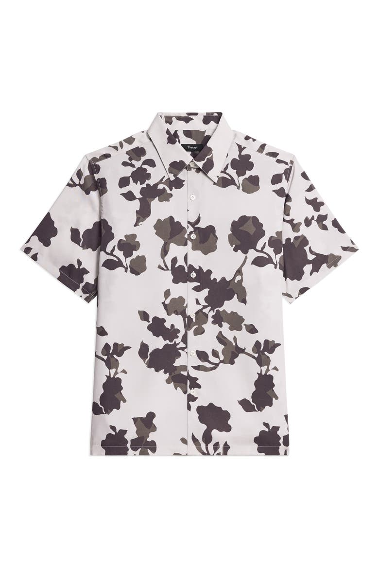Irving Floral Short Sleeve Button-Up Shirt, Alternate, color, SILVER CLOUD MULTI - 2OY