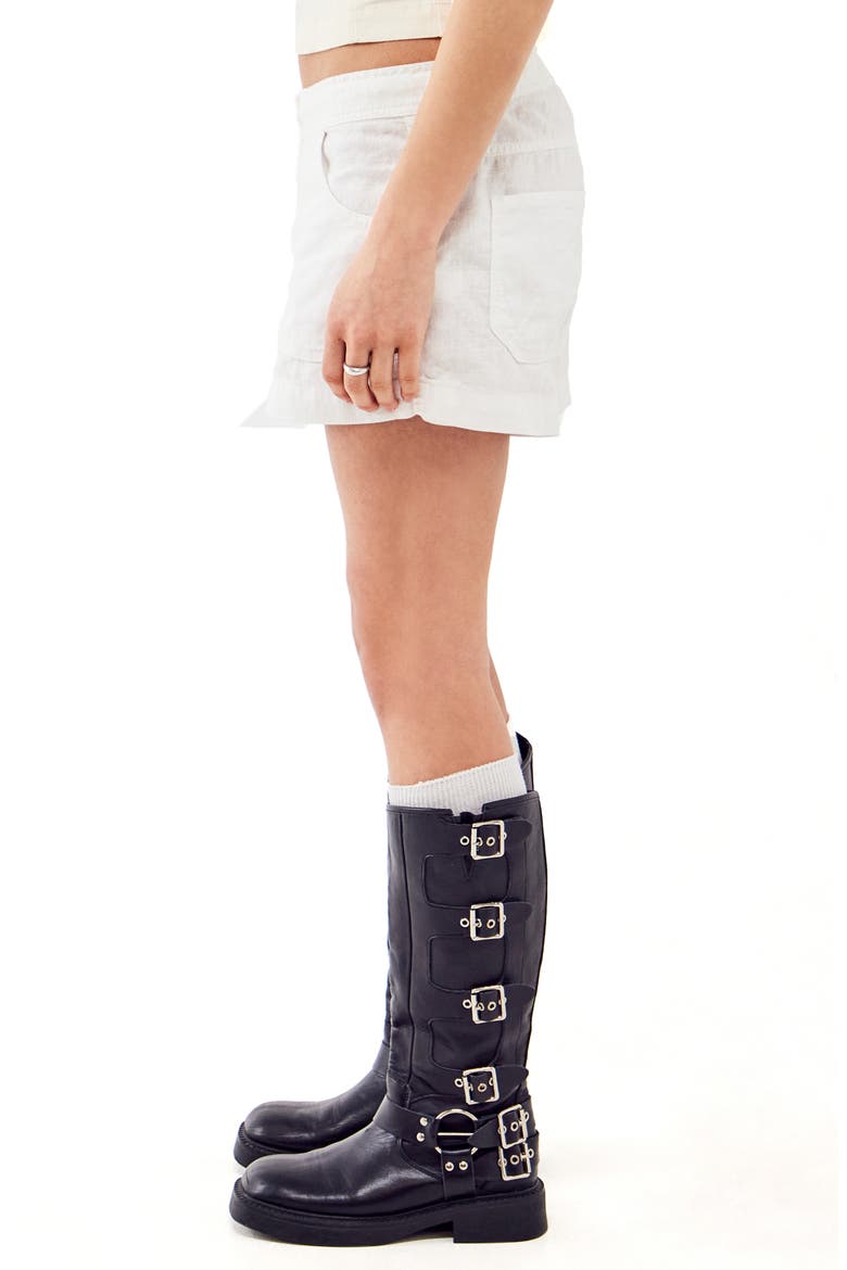 Linen Drawstring Shorts, Alternate, color, WHITE