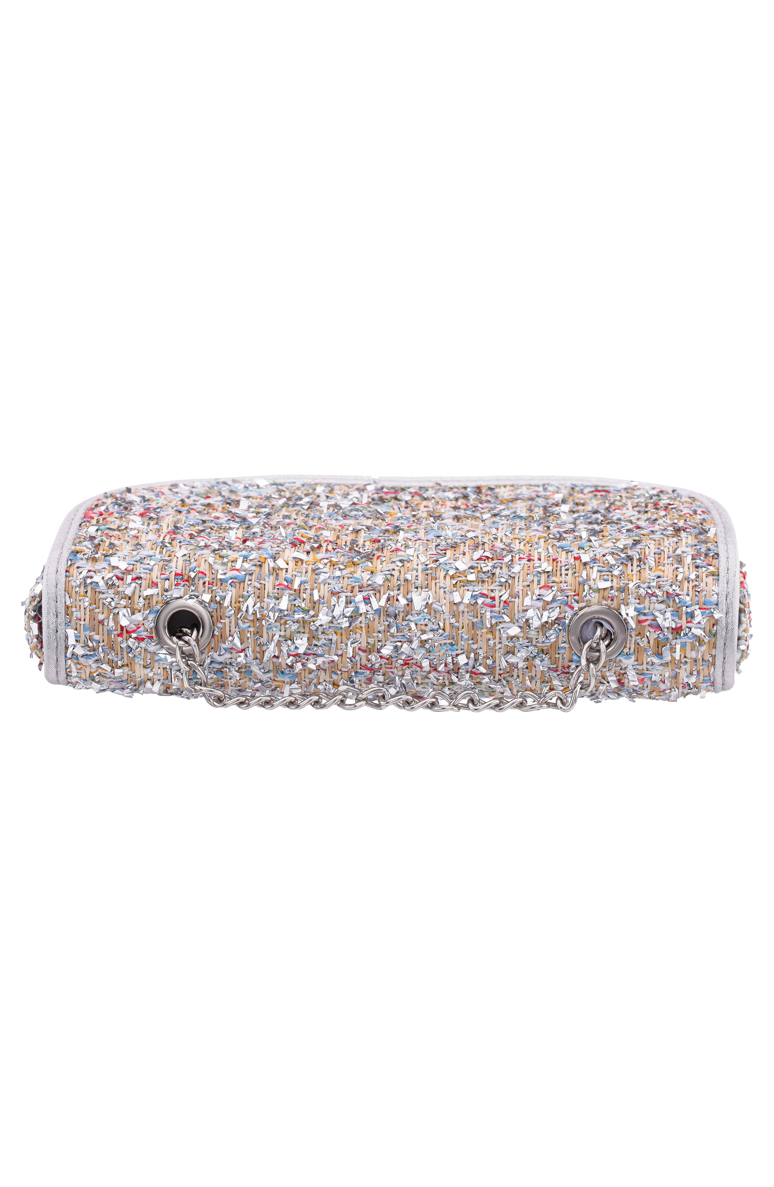 Cerise Textured Clutch, Alternate, color, SILVER MULTI