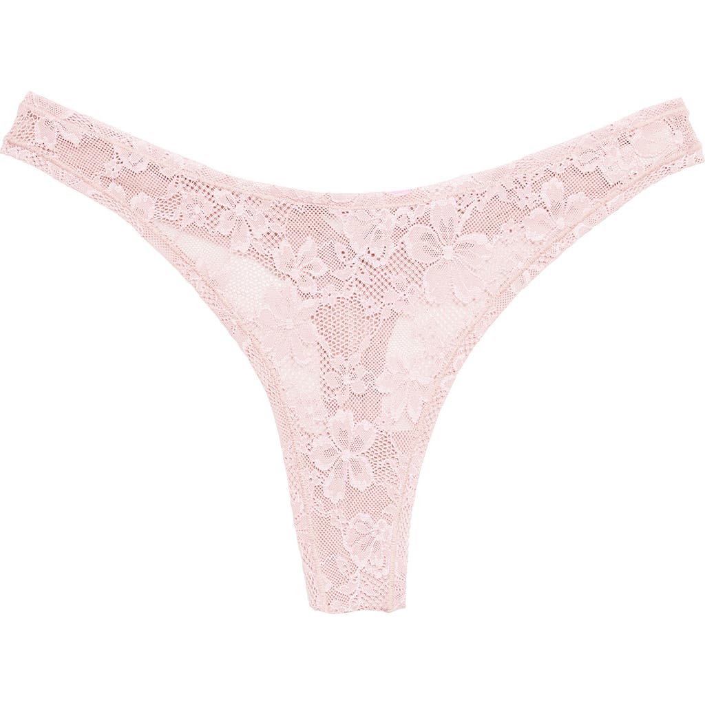 Fleur Du Mal Le Stretch Thong In Ballet Pink