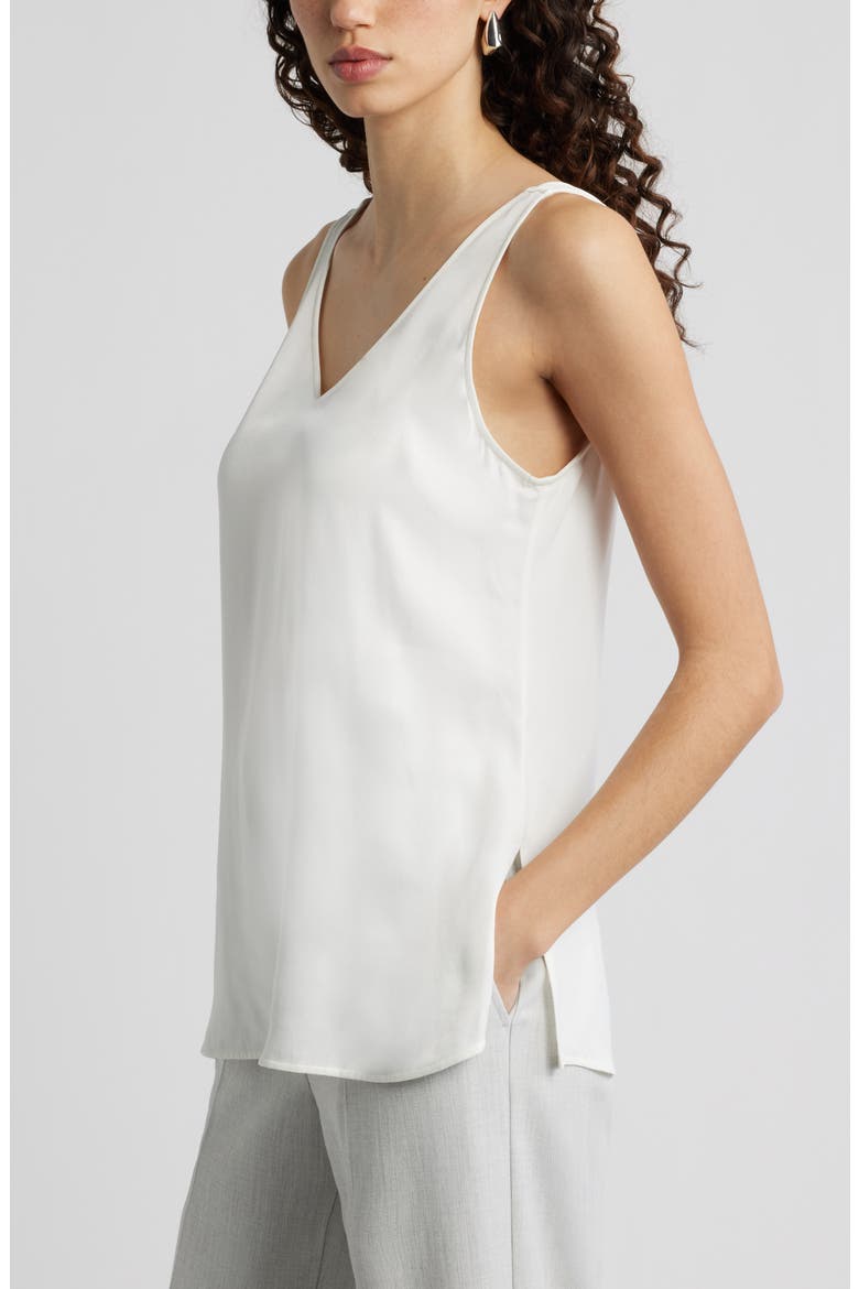 Satin Shell Top, Alternate, color, IVORY TOFU