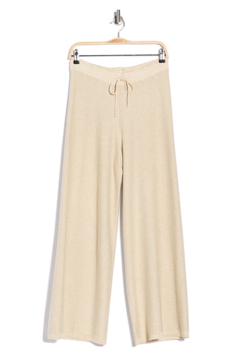 Freyja Loop Knit Drawstring Pants, Alternate, color, VINTAGE WHITE/ WARM SAND