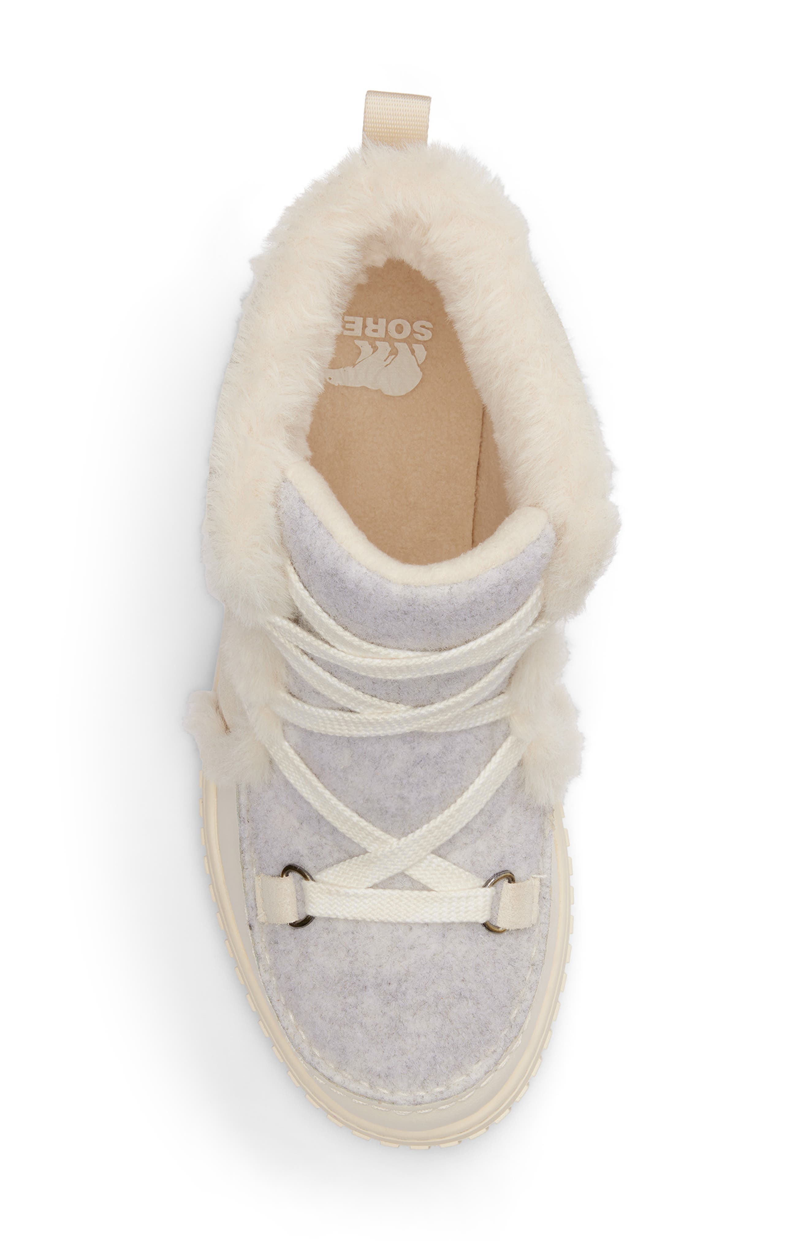One Ave™ Alpine Faux Fur Trim Waterproof Boot, Alternate, color, CHALK/ CHALK