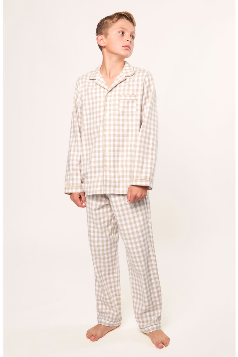 Kids' Twill Pajamas, Alternate, color, BEIGE