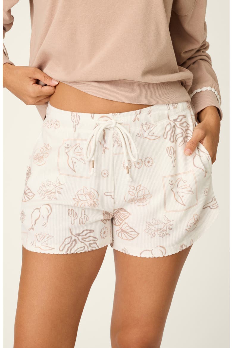 Palms Away Sleep Shorts, Alternate, color, IVORY