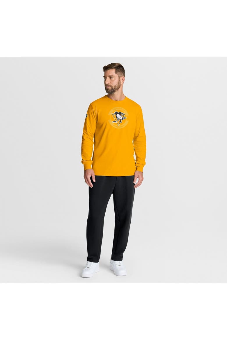 Men's Fanatics Gold Pittsburgh Penguins Authentic Pro Property Of Practice Long Sleeve T-Shirt, Alternate, color, Gold