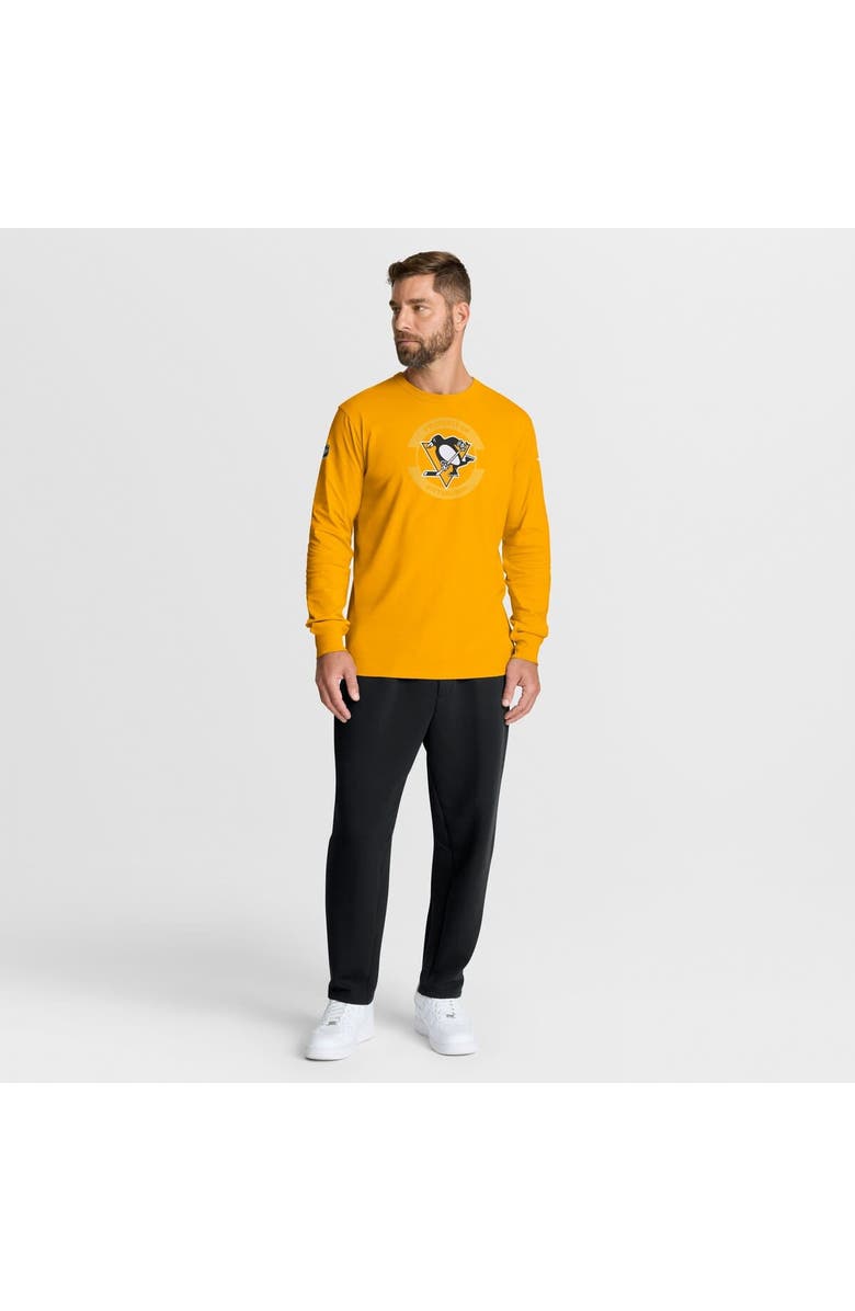 FANATICS Men's Fanatics Gold Pittsburgh Penguins Authentic Pro Property Of Practice Long Sleeve T-Shirt, Alternate, color, Gold