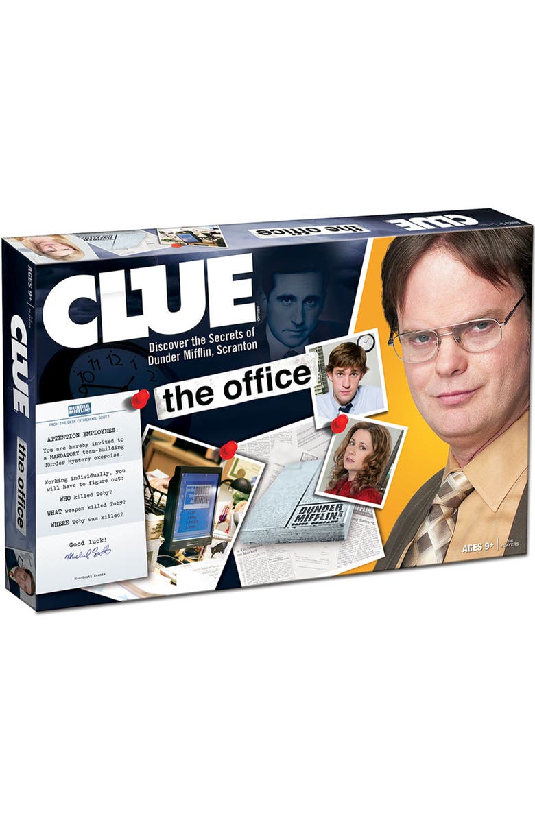CLUE The Office Dunder Mifflin Mystery Board Game, Ages 9+, Main, color, Multicolored