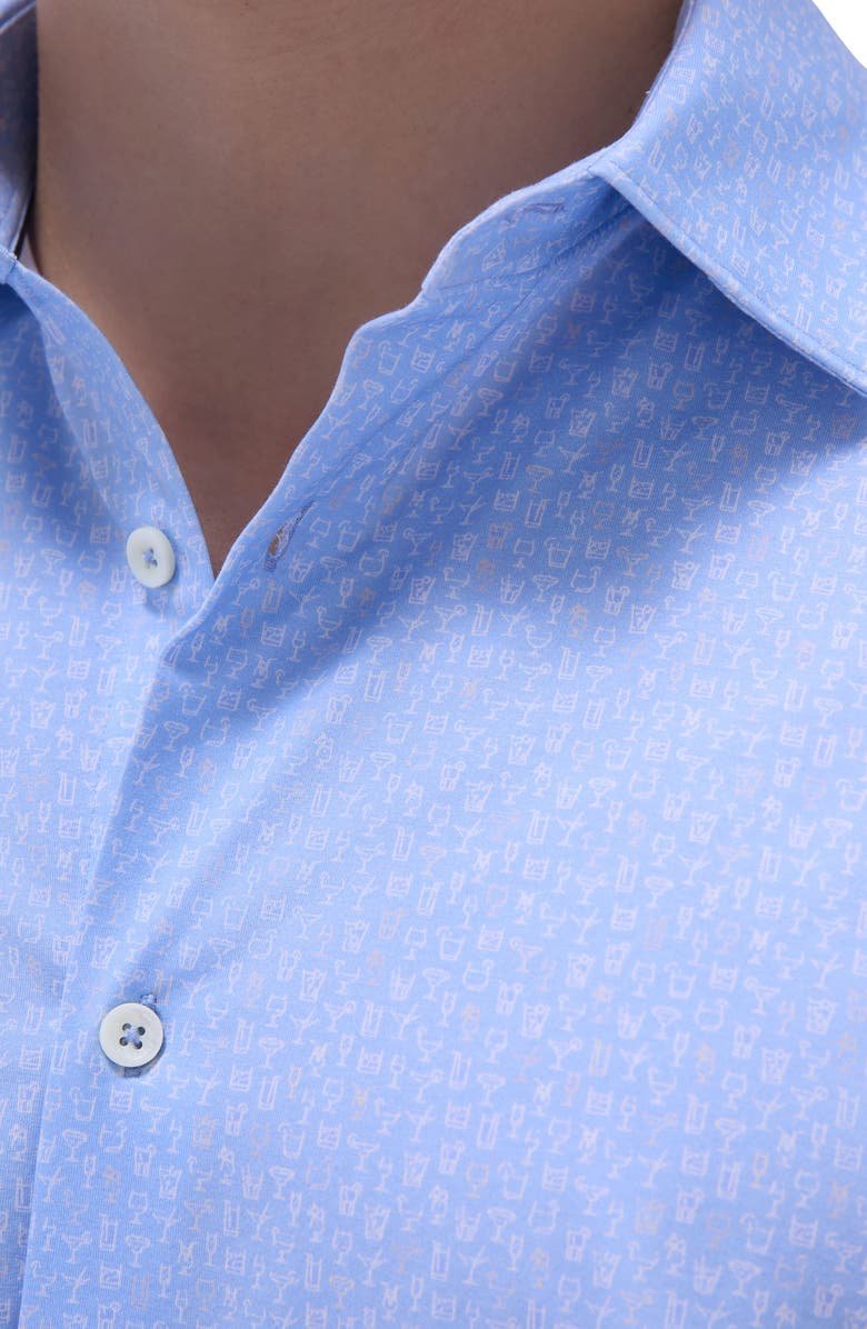 Bugatchi James OoohCotton<sup>®</sup> Button-Up Shirt, Alternate, color, Air Blue