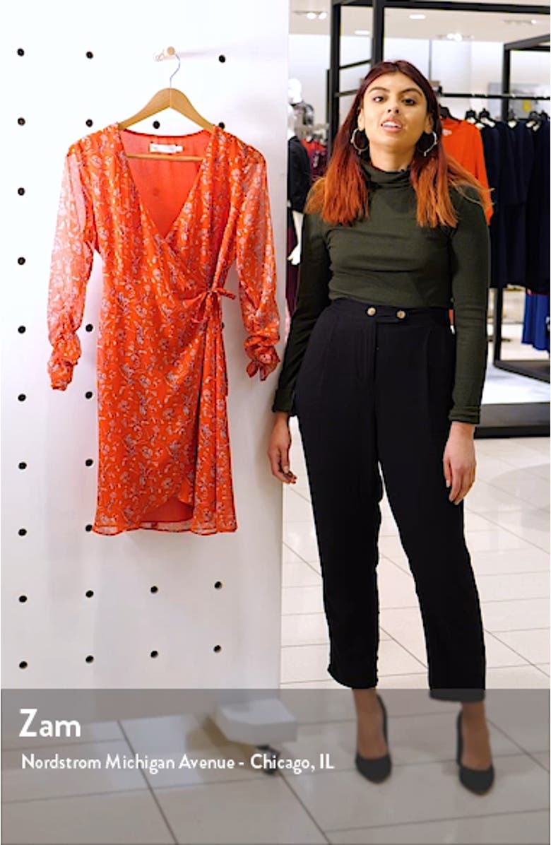 Floral Wrap Minidress, sales video thumbnail