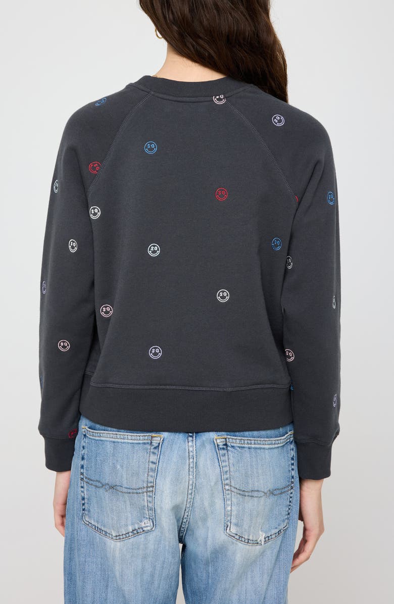 Spiritual Gangster All Smiles Forever Crewneck Sweatshirt, Alternate, color, Vintage Black