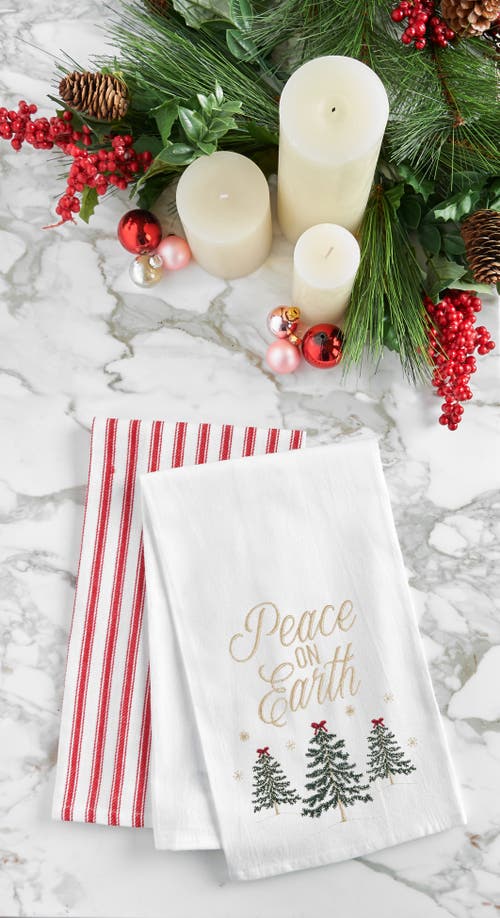 C & F Home C&f Home Peace On Earth Forest Towel In White