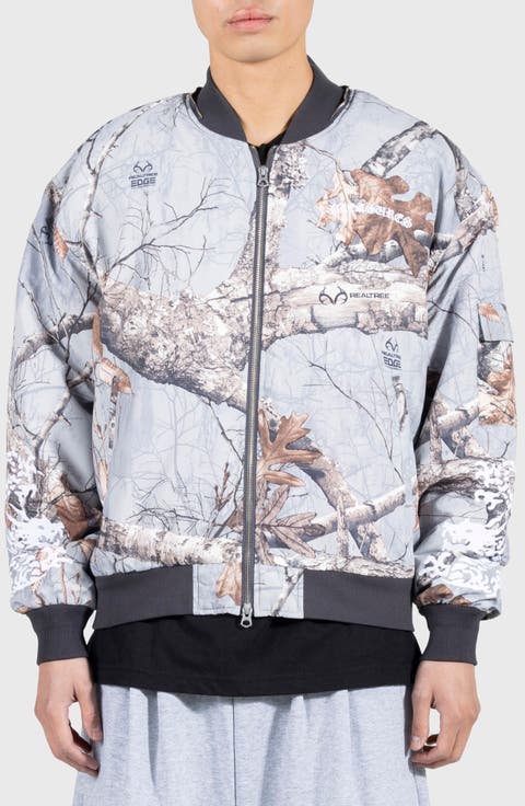 x Realtree EDGE® Dragon Water Resistant Satin Bomber Jacket