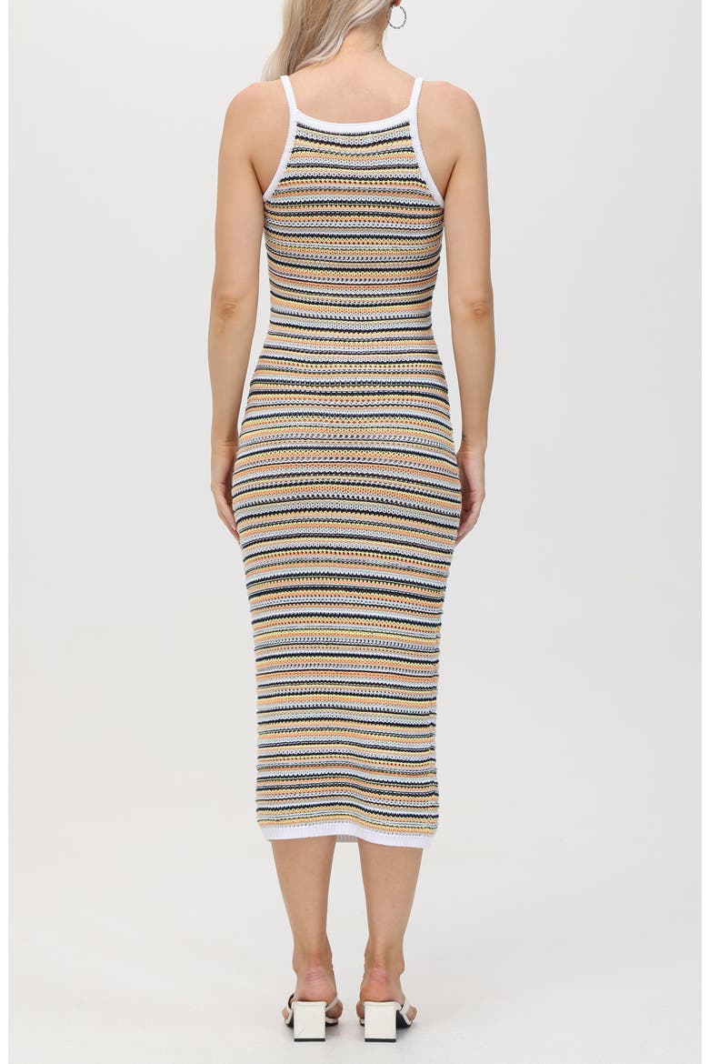 Joelle Stripe Knit Midi Dress, Alternate, color, BLEACH WHITE MULTI